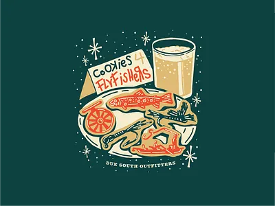 Cookies 4 Fly Fishers christmas cookies for santa fly fisher fly fishing holiday design santa santas cookies sugar cookies