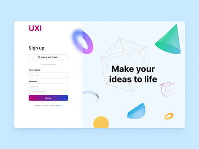 Sign Up Form 3d concept design graphic graphic design sign up ui