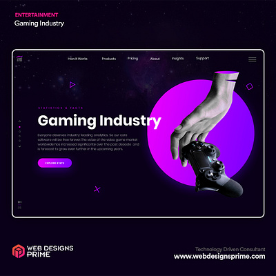 Gaming Industry. appdeveloper appdevelopment designideas gaming industr uidesign uxdesign webdesign webdesignsprime websitedesign