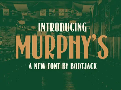 Murphy's Font branding design font irish lettering logo pub typeface vintage