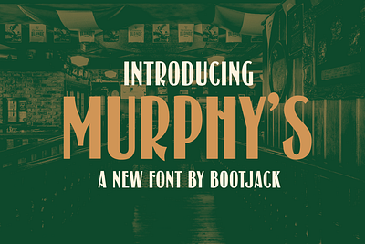 Murphy's Font branding design font irish lettering logo pub typeface vintage