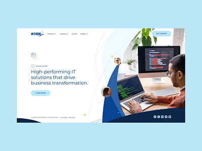 Intersog MX Website Homepage concept design homepage ui design visual design website