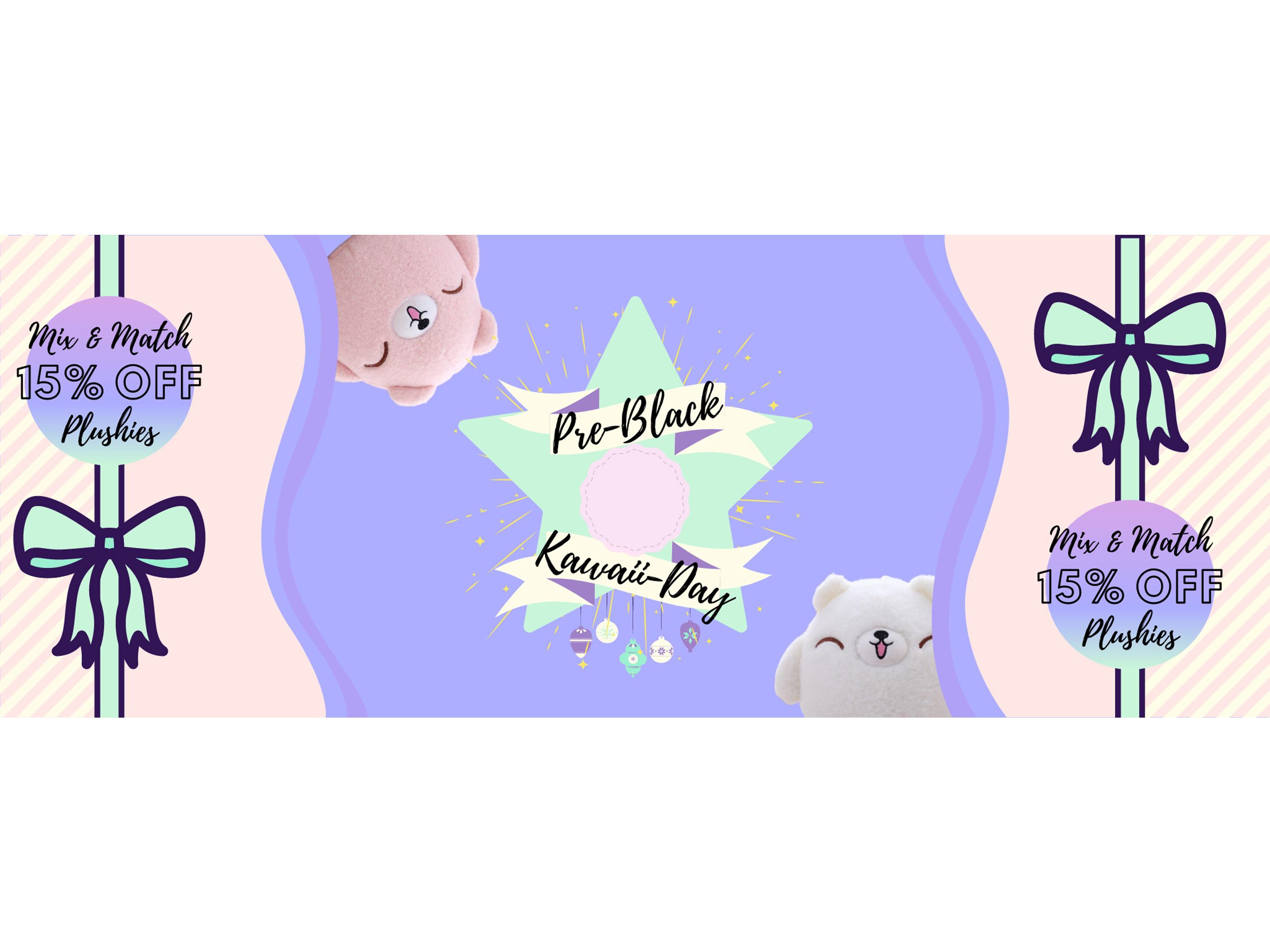 Example of Fairy Kawaii Black Friday Sale Website Banner