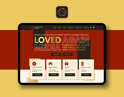Loved Again Media - UI/UX Design for old media reseller website design desktop music retro design retro ui ui ux video web design website
