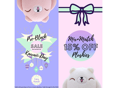 Fairy Kawaii Pre-Black Kawaii Day Sale Instagram Ad ad branding design illustration instagram logo logo design vector