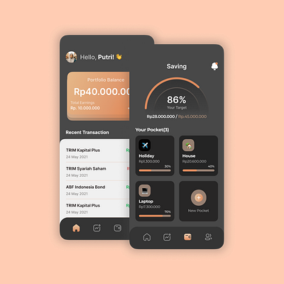 Money Manager Application design mobile app ui ux