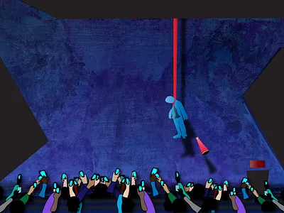 last voice silenced censorship editorial illustration opposing viewpoint social media technology vector