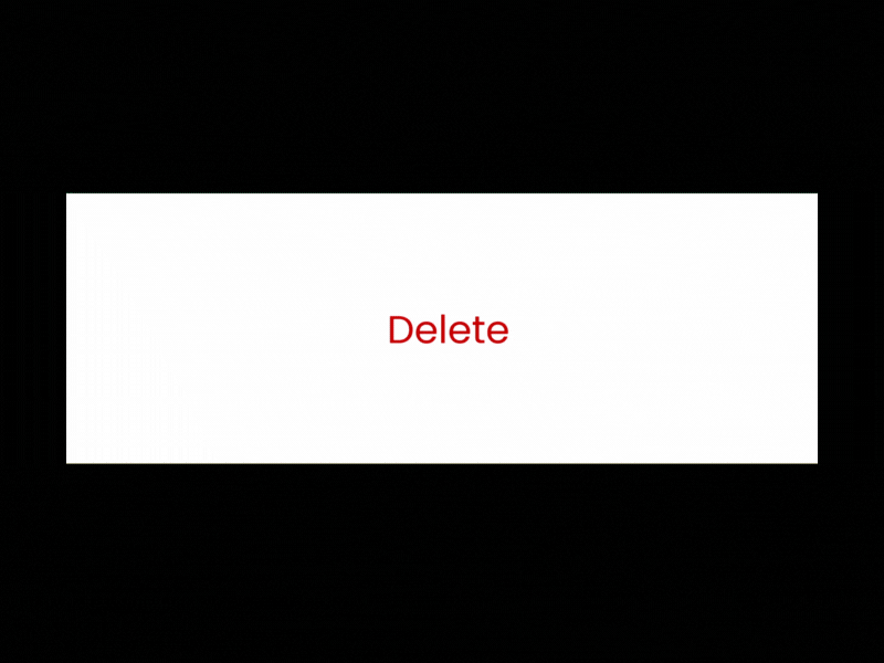 Delete Button branding button challange dailyui dailyux design figma illustration logo mobile motion graphics ui