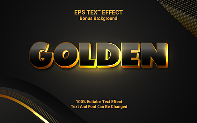 Golden Text Effect, vector EPS vector