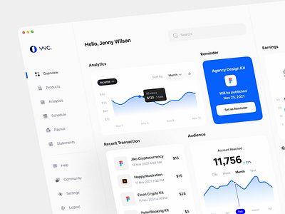 Sales Dashboard - YYC Design Exploration admin chart clean crm dashboard data dekstop design figma graph histogram interface minimal report sales statistic stats ui ux web