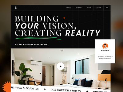 Kingdom Builders Landing Page branding builder construction design fancy fashion landing landingpage mobile popular product design ui ui design ux web web design