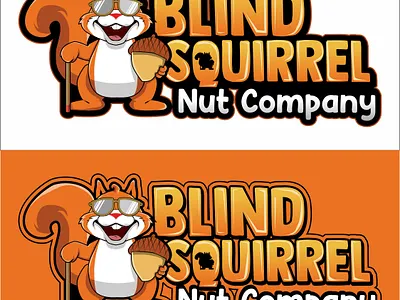 blind squirrel logo design entry by me design flat icon illustration logo typography vector