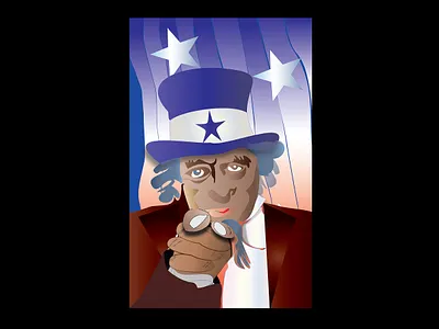Uncle Sam 2021 editorial illustration independence day patriotic uncle sam vector