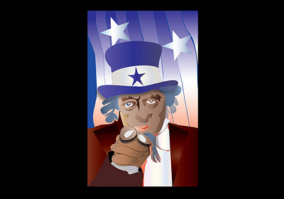 Uncle Sam 2021 editorial illustration independence day patriotic uncle sam vector