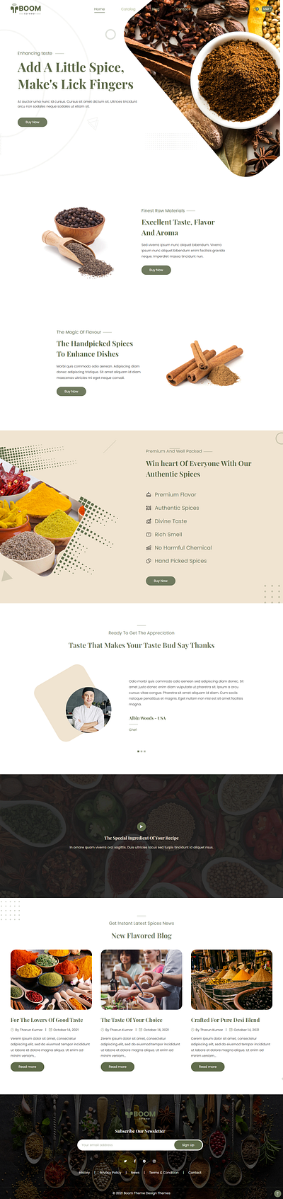 Boom- Spices Shopify Theme ecommerce graphic design responsive shopifytheme theme webdesigner webdeveloper website websitedesign