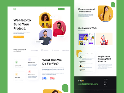 Creato- Creative Digital Agency agency design digital landing page landingpage psd template typography ui ui design ux design website