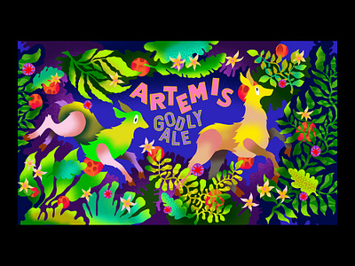 Artemis Godly Ale ale ancient greece artemis beer brushes deer drinks god godly greece illustration patterns procreate procreate brushes