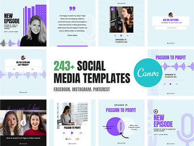 243 Instagram Canva Templates for Coaches and Entrepreneurs canva instagram instagram templates socialmedia