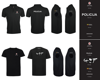 T-shirt design for Lithuanian Police branding design illustration vector