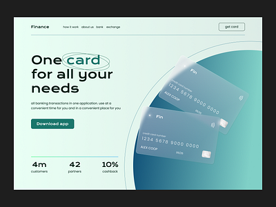 Fintech Landing page bank bank website banking business card credit card design digital banking finance financial fintech interface landing page payment transaction ui ux web website