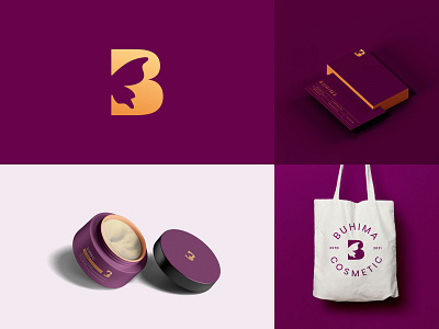 Buhima animal awesome beauty boutique brand branding butterfly clever logo cosmetics icon identity letter logo logo mark mark modern logo negative space salon symbol typography