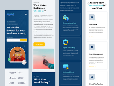 Creative Agency - Responsive Landing Page agency company creative creative agency design industry creative landing landing page landing page design landingpage web web design