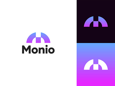 Monio Logo abstract logo design graphic design logo mibimalist logo minimalist modern logo technology logo