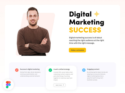 Digital Marketing | Landing page branding clean design digital landingpage layout marketing mockup ui ux