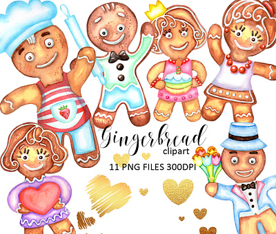 Gingerbread Watercolor Clipart christmas clipart christmas cookies christmas sweets cookies clip art cookies clipart decorations png digital gingerbread clipart gingerbread cookies gingerbread download gingerbread girl gingerbread man holiday cookie png illustration png scrapbooking clipart watercolor clipart