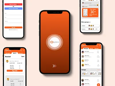 Bill Split App UI Deisgn appdesign branding figmadesign ui uidesign uiux visualdesign webdesign