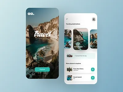 Travel Mobile App UI Design adventure app booking app design explore flight app illustration minimal new post popular design tourism app travel agency travel app travel booking travel mobile app travelling trip ui uiux vacation