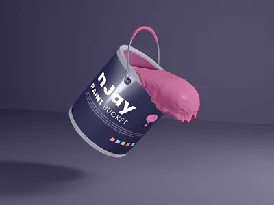 Paint Bucket Mockup Design brand mockup branding business company corporate generator mockup paint bucket product mockup psd logo mockup realistic mockup