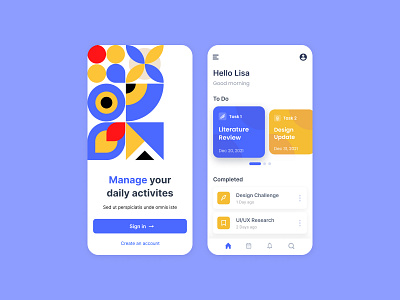 Task Management App app branding design dribbble graphic design icon illustration logo mobile pattern ui uidesign uxdesign