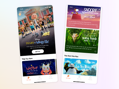 New Home Page Design for Pops Kids - TV Shows & Movies For Kids anime apple tv cartoon kids movie netflix show stream streaming tv tv series tv show ui