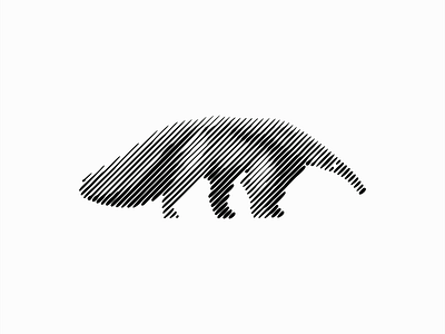 Scratchboard Anteater Logo abstract animal animals ant anteater branding design emblem geometric identity illustration line lines logo mark mascot sale scratchboard symbol vector