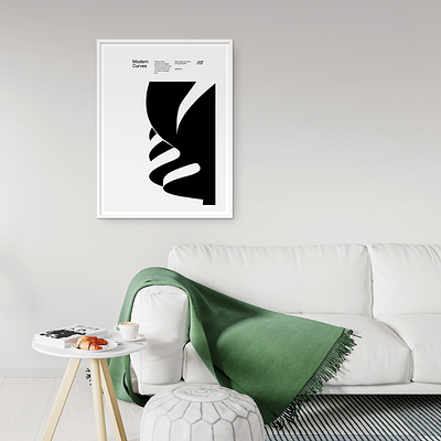 Modern Curves 07, Modern Architecture Design Poster architecture bauhaus curves design graphic design helvetica home decor illustration interior logo minimal minimalistic modern poster poster design print typographic typography ui wall decor