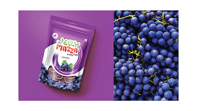 Zip lock Pouch Design for Fruity Pop branding packaging typography