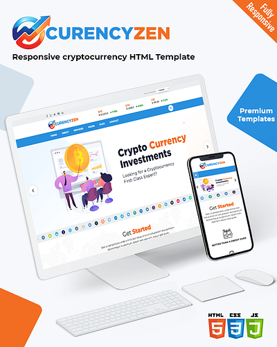 Currencyzen bootstrap crypto mining css html5 responsive template