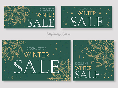 Winter sale banner design 2022 banner branding celebrate christmas discount golg graphic design holiday instagram logo new year online sale season shopping snow snowflakes vector winter