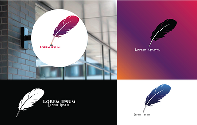 Feather Logo app branding design graphic design icon illustration logo motion graphics typography vector