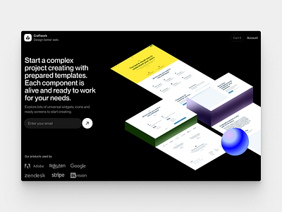 Blank Wireframe Kit 🔥 application blank craftwork design discount illustration landing layout product sale ui vector web website wireframe