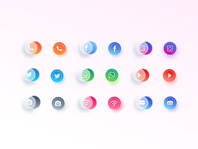 Social media icon Collection branding coloredicon design glassmorphism gradient icon icondesign illustraion illustration imagination logo messege phone productdesign socialmedia socialmediaicon ui uidesign uiuidesign vector