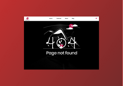 #DailyUI 008 404 landing page branding graphic design ui