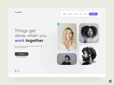Community Landing Page branding clean colors community design dribbble dribbble best shot landing page minimal product typography ui uidesign uiux uiuxdesign ux uxdesign web webdesign
