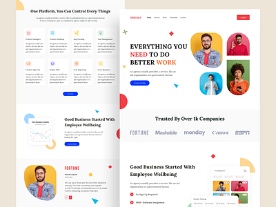 Project Management Collaboration Landing Design animation collabration design gradient landing landingpage manage management minimal productivty project management task task management tasks tool ui ui design uiux web whitespace