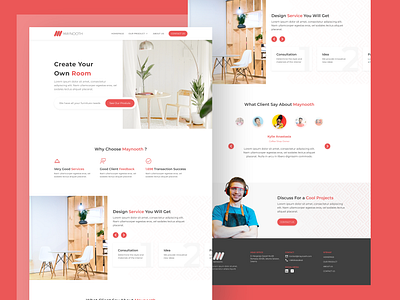 Maynooth Furniture Landing Page branding design illustration logo mock up mock up mockup ui ui design uiux