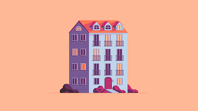 Building 2d design illustration procreate