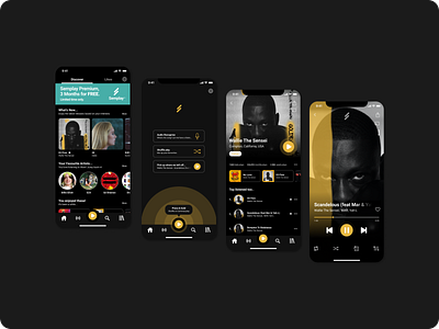 Music streaming app - Mobile UI interface: 'Semplay' app apple music apps branding design graphic design mobile music product design service soundcloud spotify streaming ui ux xcloud