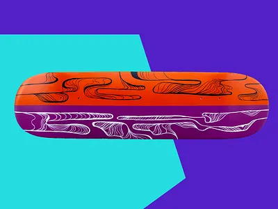 Orange split! abstract art abstract design abstract illustration board design deck design design graphic art graphic design handdrawn design illustration logo psychedelic art skate skateboard skateboard design