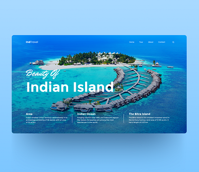 "Beauty of Indian Island" Web page design landing page mockup web design webui